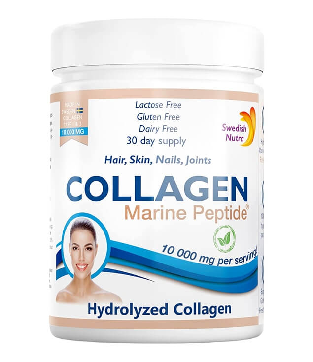 SWEDISH NUTRA | COLLAGEN MARINE PEPTIDE HYDROLYZED COLLAGEN 10000 MG PER SERVING